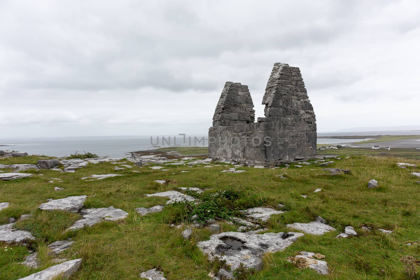 Coast of Northern Ireland wit rundown house - Image