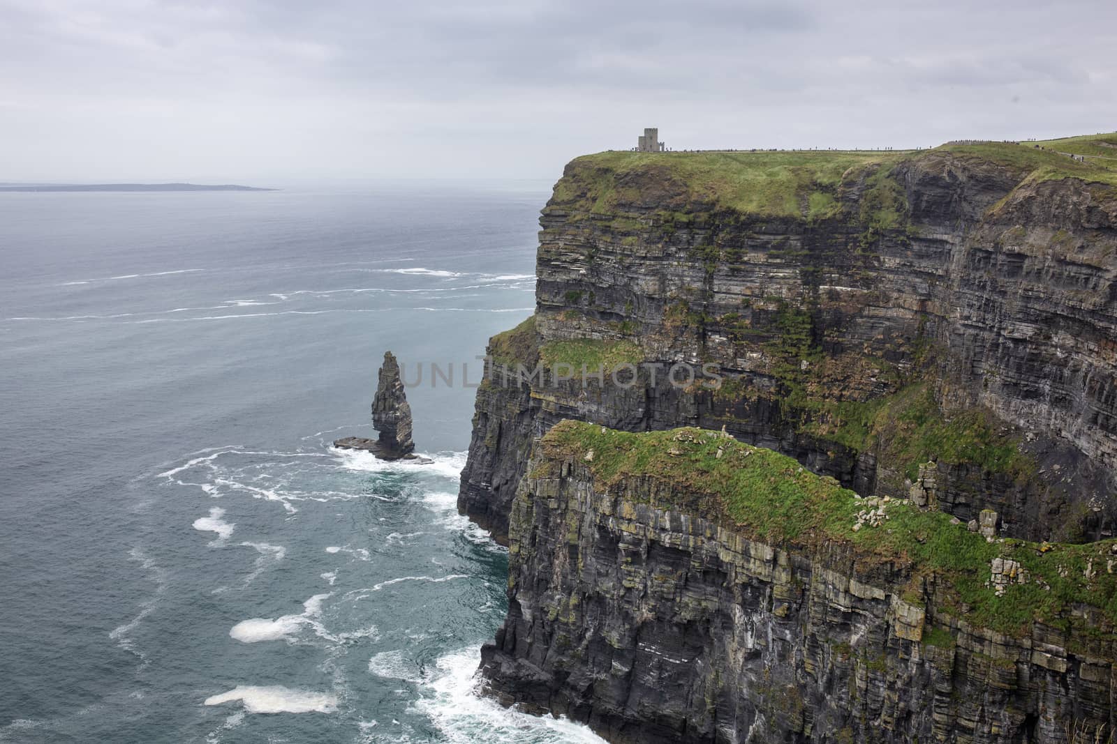 Wild Cliffs of Moher and O'Brien's tower, Ireland by Tjeerdkruse