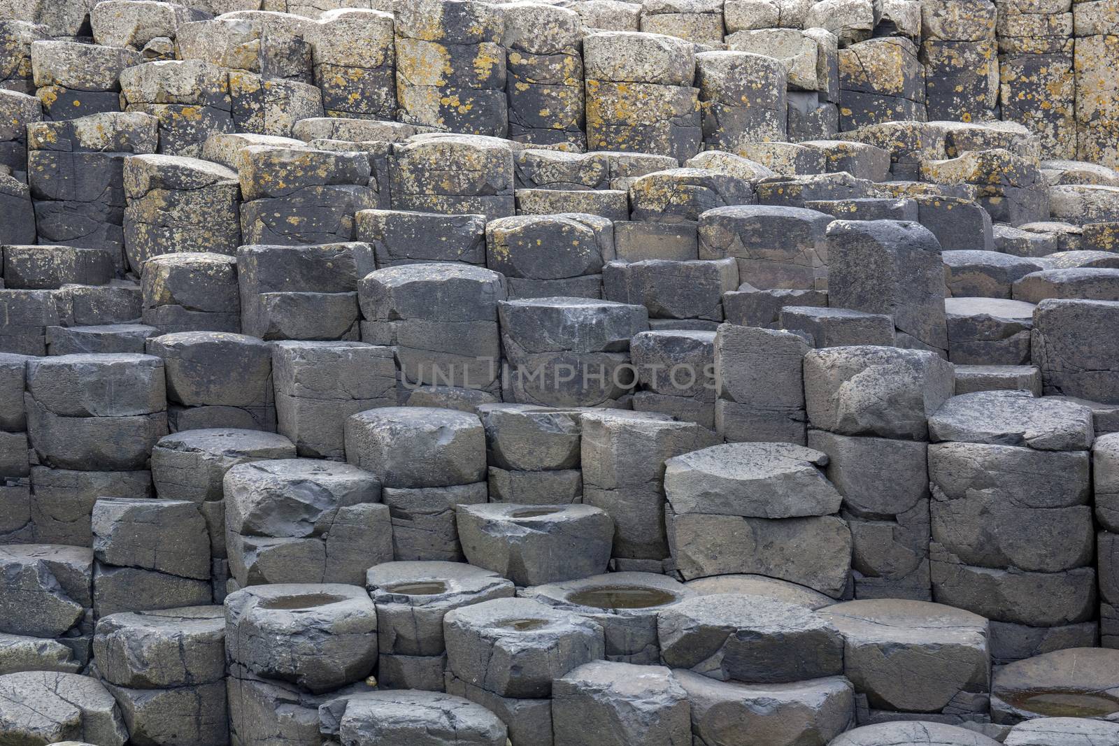 hexagon stones at the beach called Giant's Causeway, landmark No by Tjeerdkruse