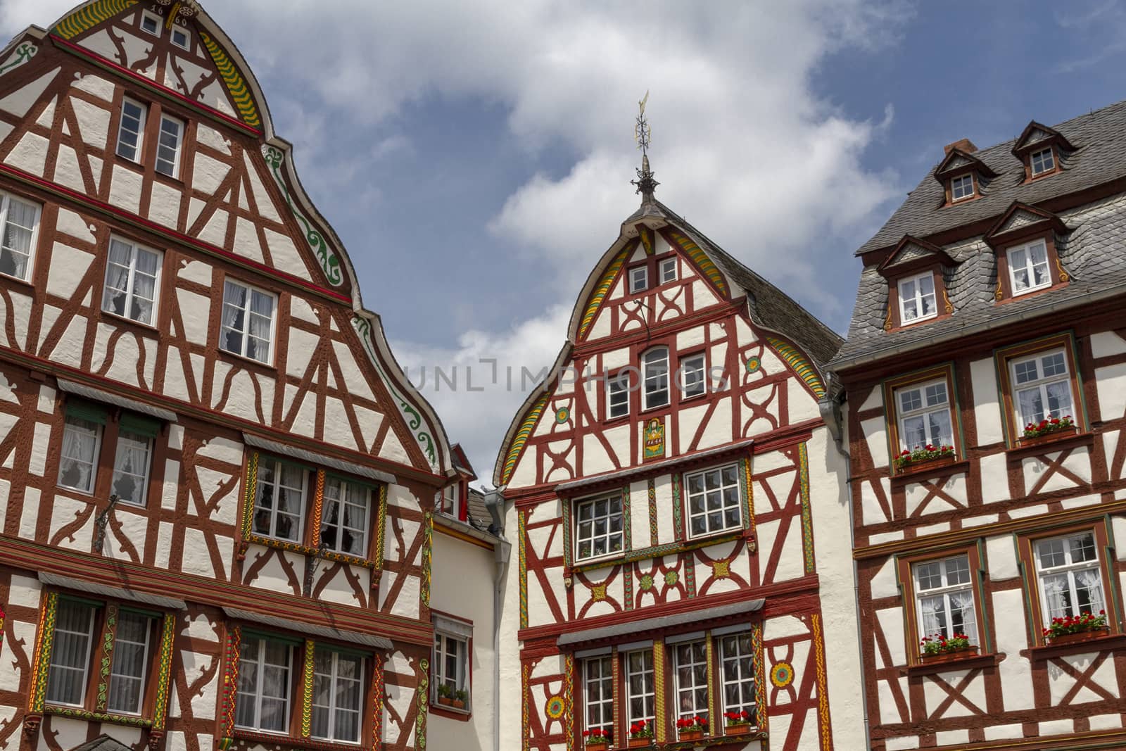 old framework buildings in Bernkastel-Kues, Rhineland Palatinate by Tjeerdkruse