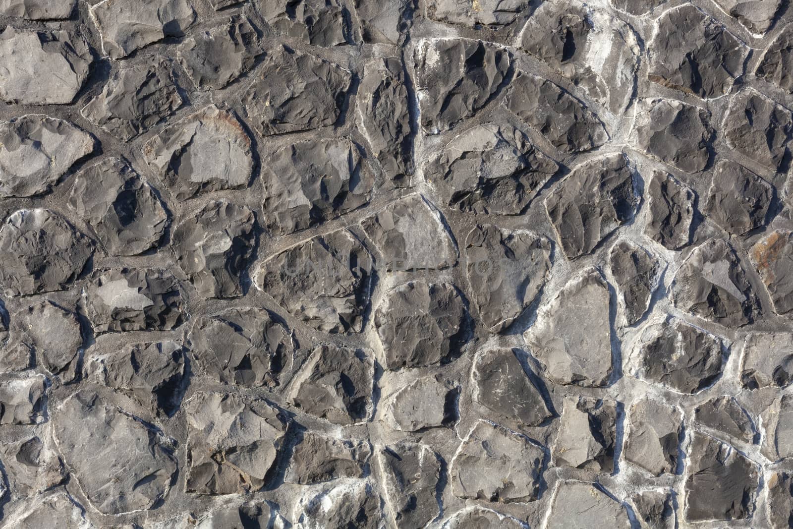 Grey pattern of decorative brown grey slate stone wall surface by Tjeerdkruse