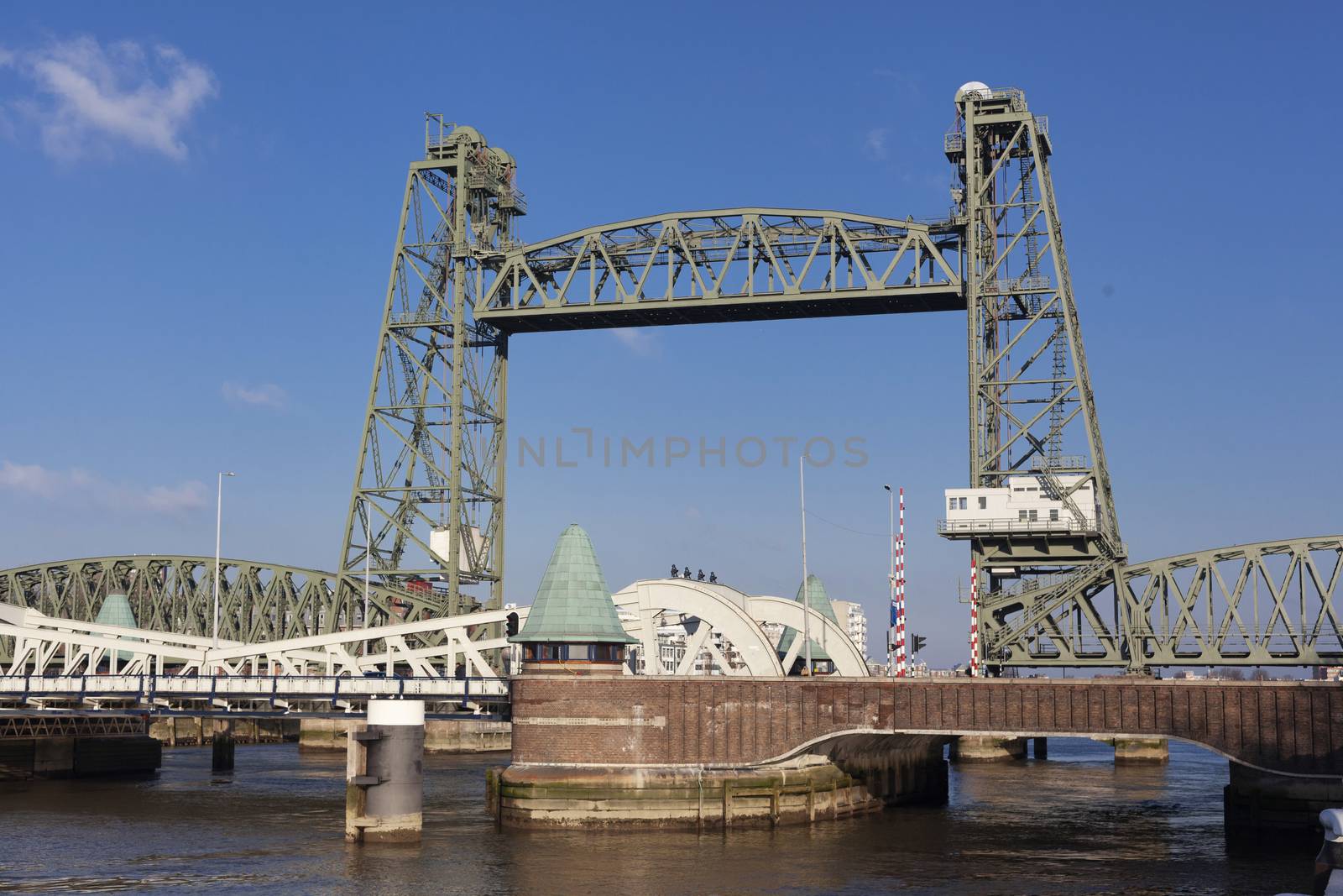 Bridge in Rotterdam the Netherlands called the Koningshavenbrug by Tjeerdkruse