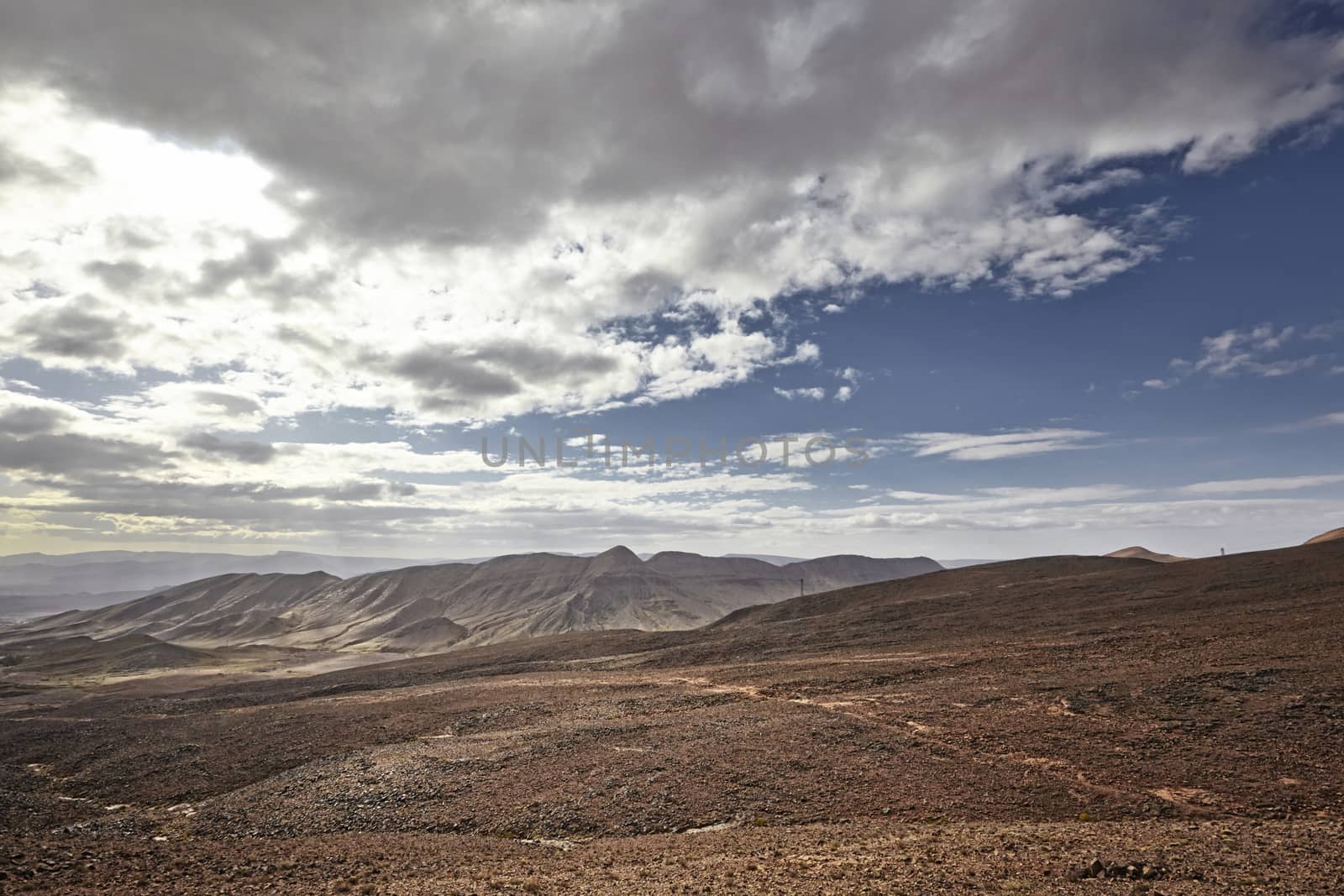Desert mountain scenery. Moroccan desert scenic landscape