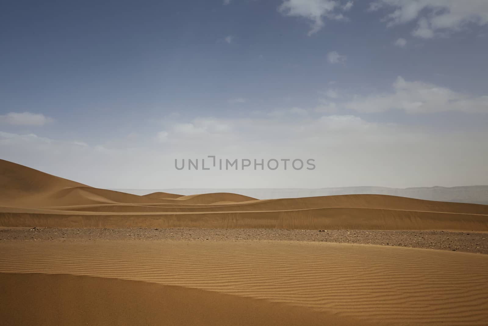 Huge dunes of the desert. Growth of deserts on Earth by Tjeerdkruse