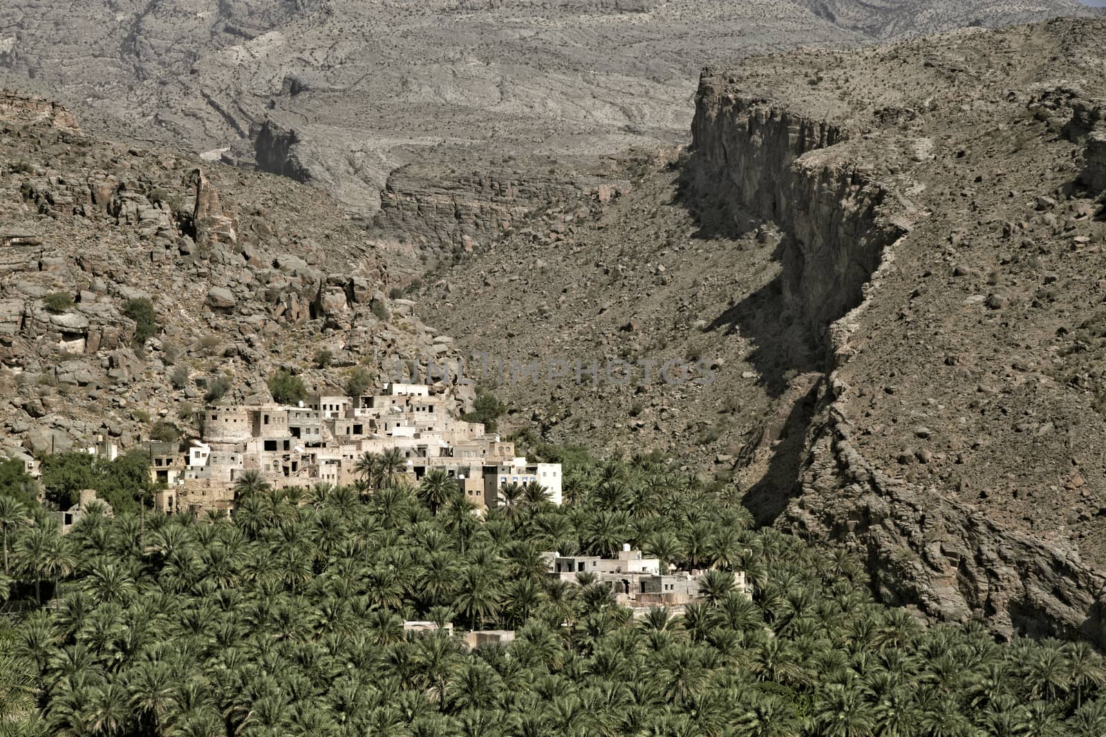 Al Misfah in the Hajar Mountains, Sultanate of Oman by Tjeerdkruse