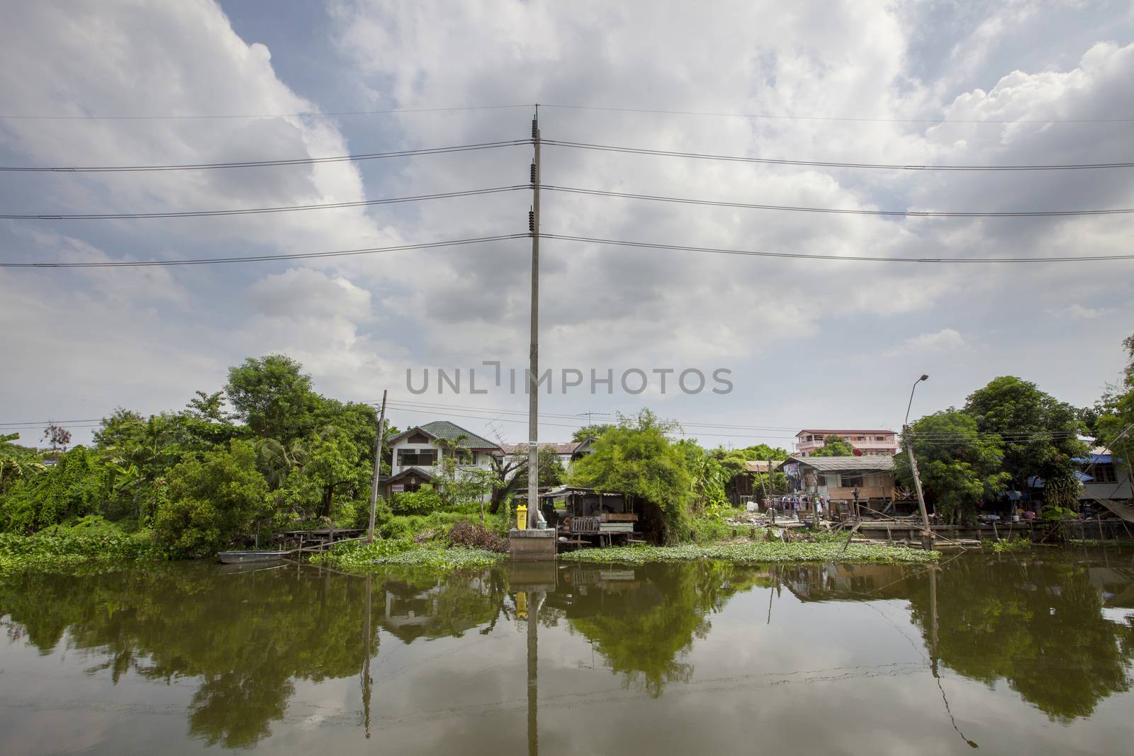Bangkok, Thailand. Canal view in Bangkok border by Tjeerdkruse
