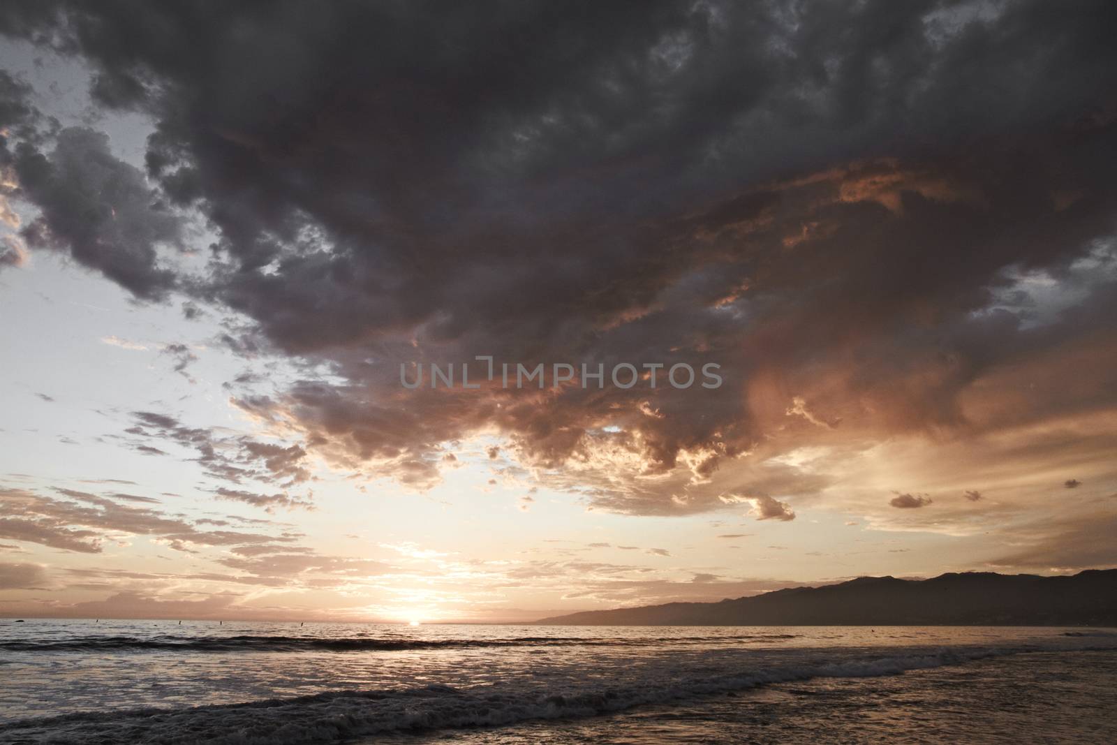 Venice Beach, California. Gorgeous sunset with beach. Summer lifestyle in one of the most famous beach in the world