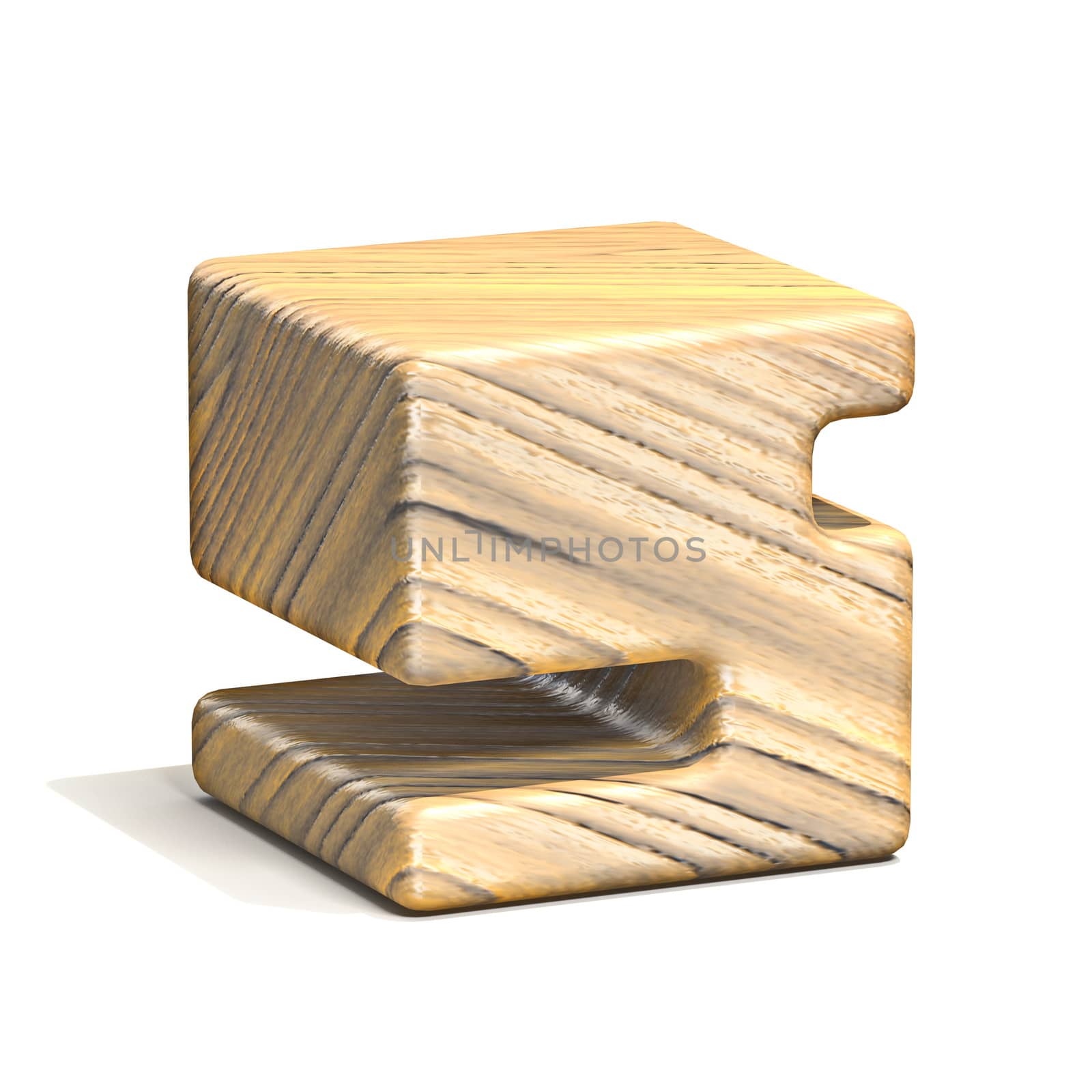 Solid wooden cube font Number 5 FIVE 3D by djmilic