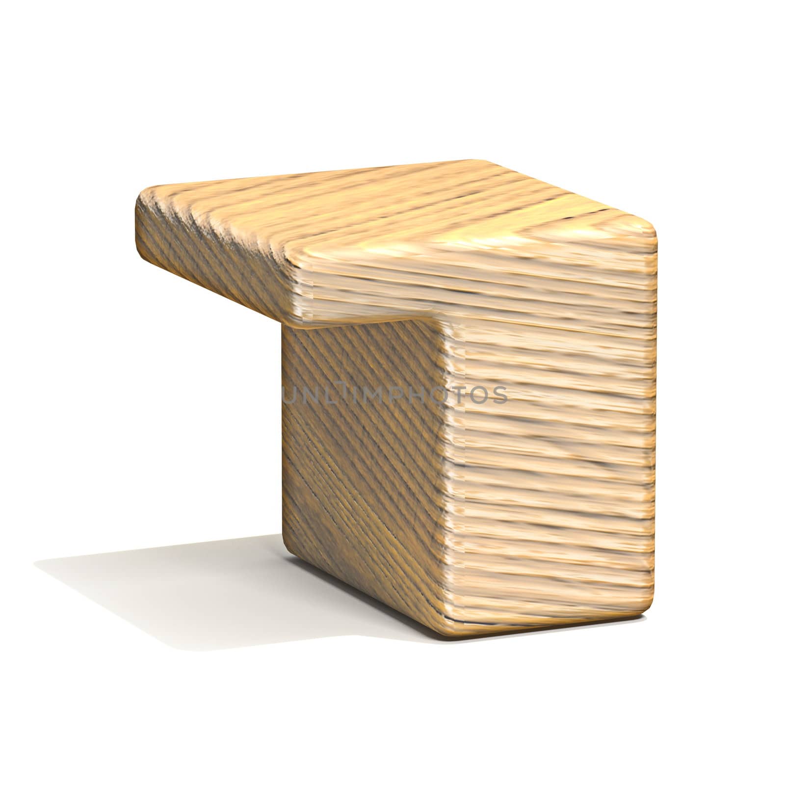 Solid wooden cube font Number 7 SEVEN 3D by djmilic