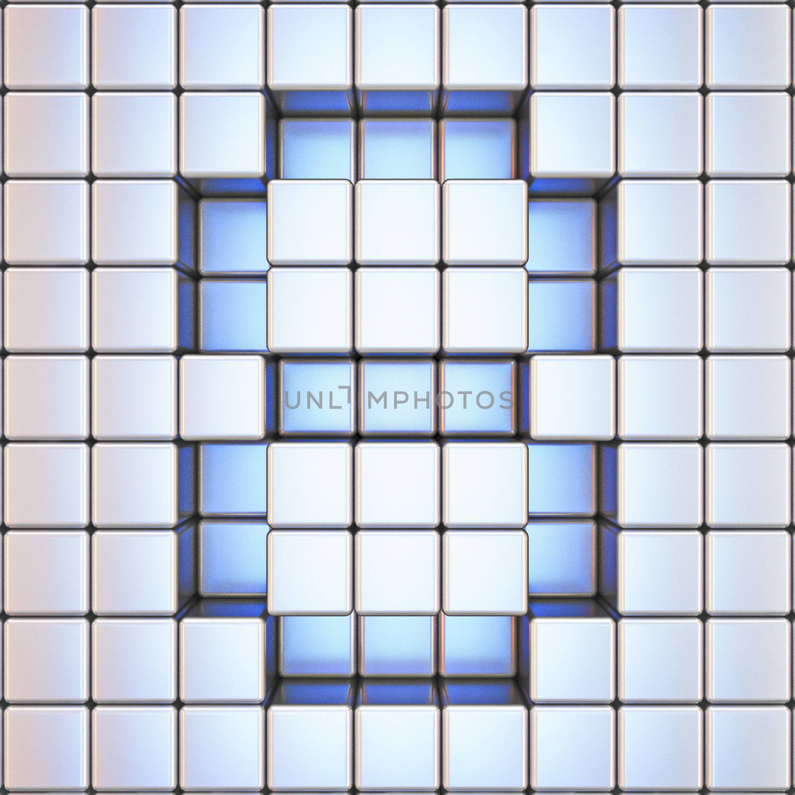 Cube grid Number 8 EIGHT 3D by djmilic