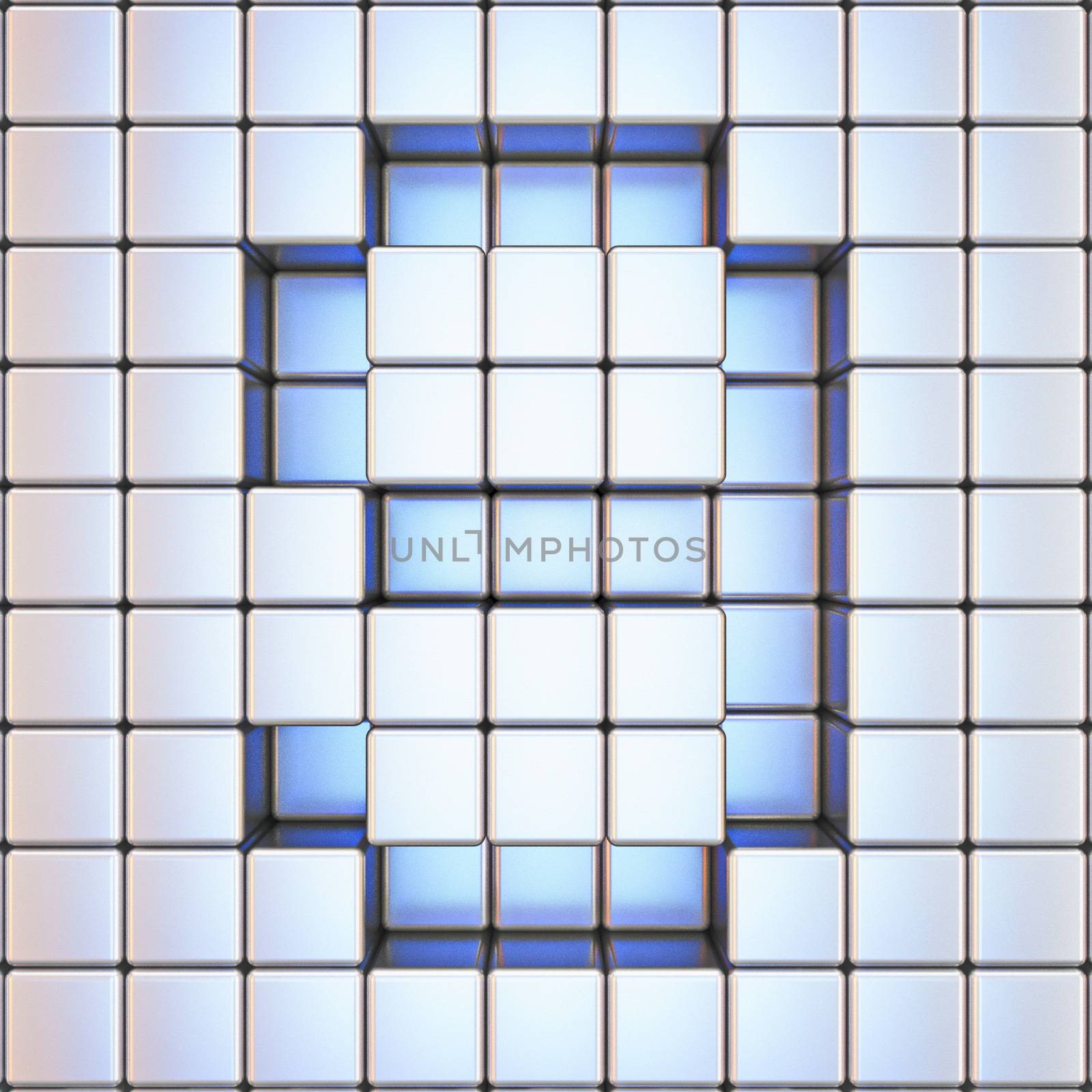 Cube grid Number 9 NINE 3D by djmilic