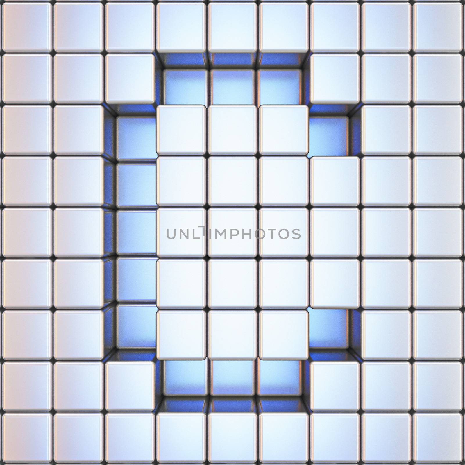Cube grid Letter C 3D by djmilic
