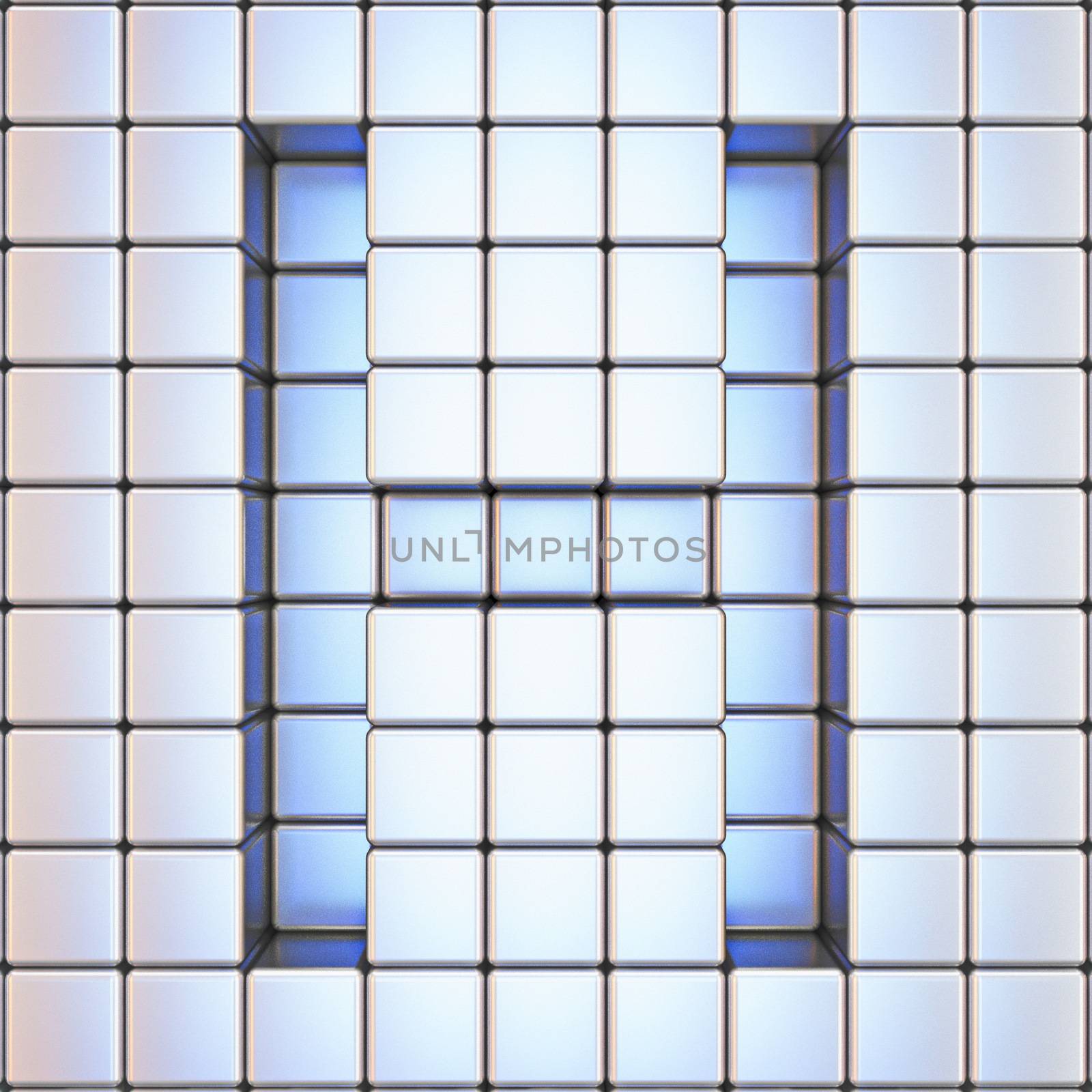 Cube grid Letter H 3D by djmilic