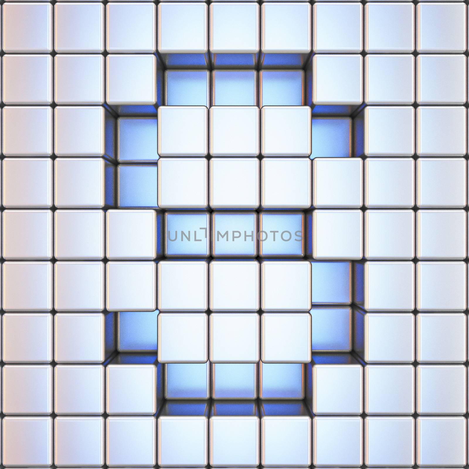 Cube grid Letter S 3D by djmilic