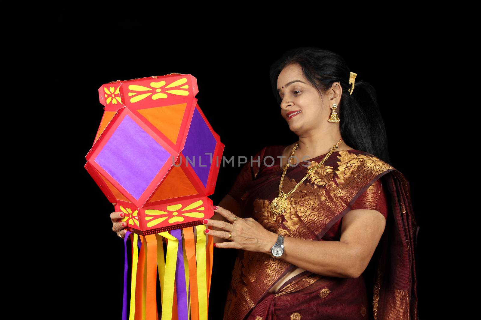 Indian Woman with Lantern by thefinalmiracle
