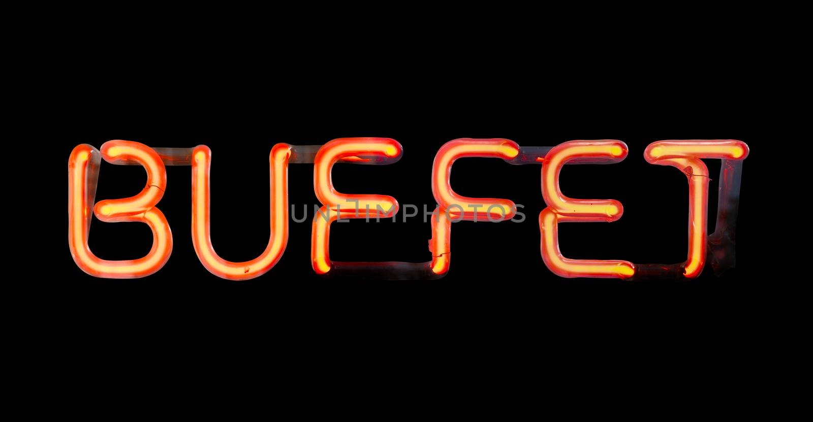 Isolated Neon Buffet Sign by mrdoomits