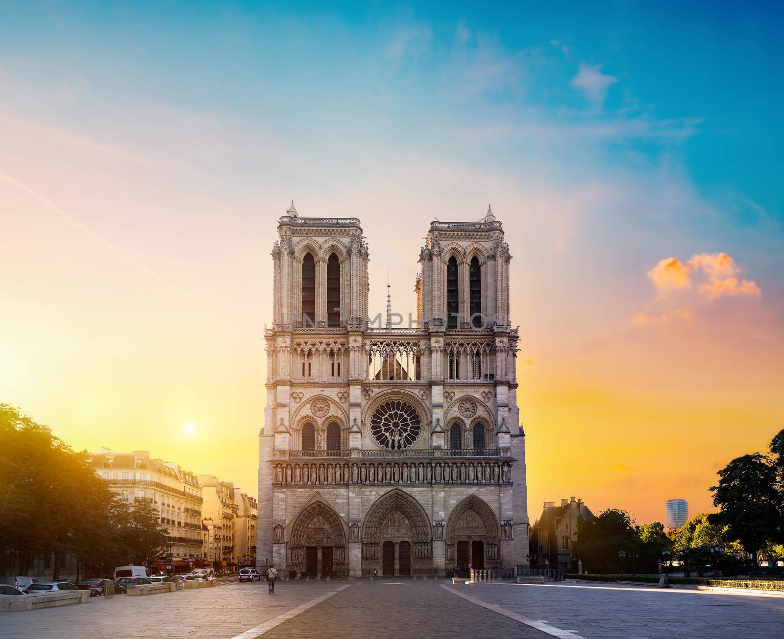 Notre Dame in morning by Givaga