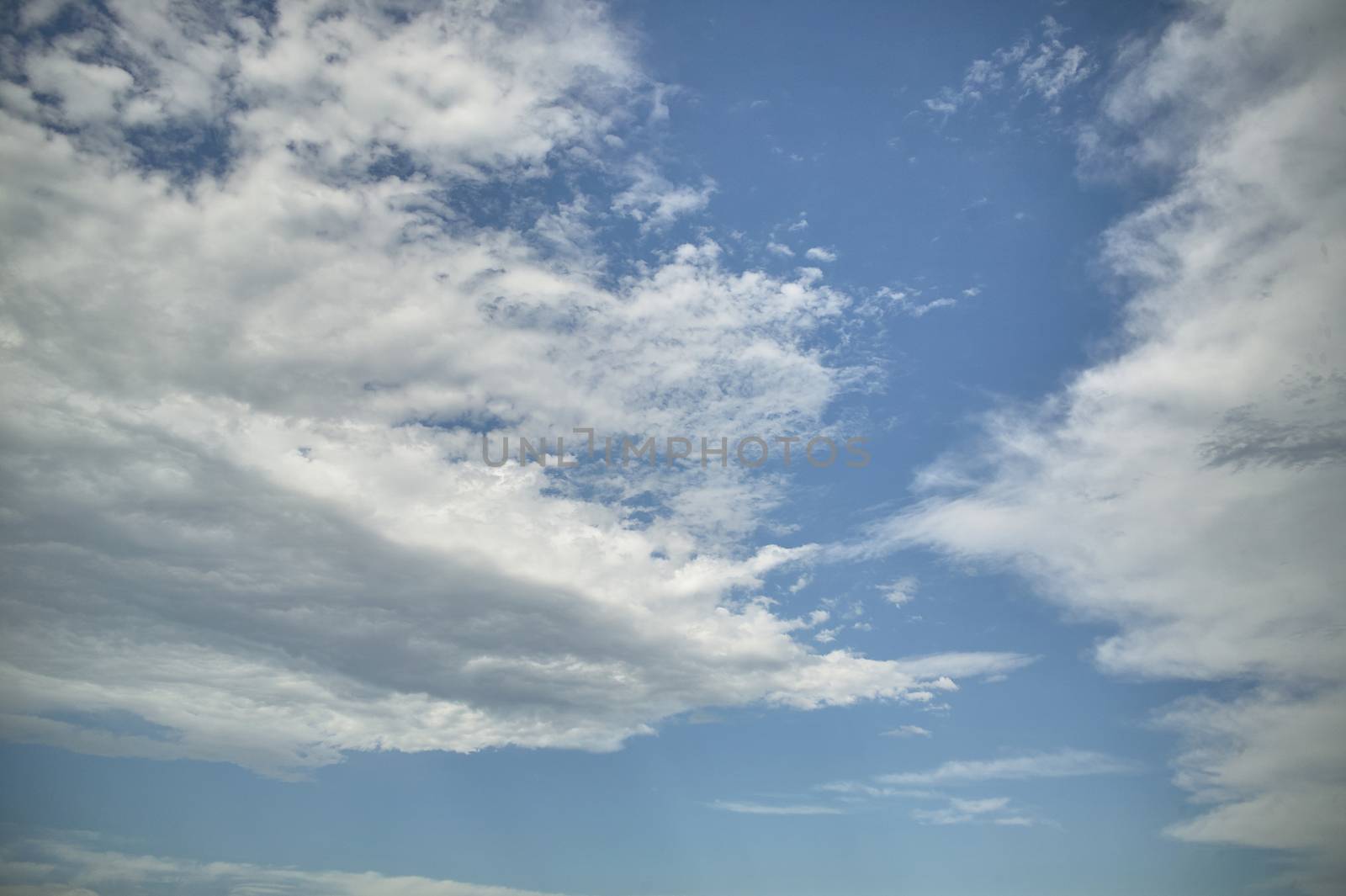 Background with blue sky in full day with some white clouds.