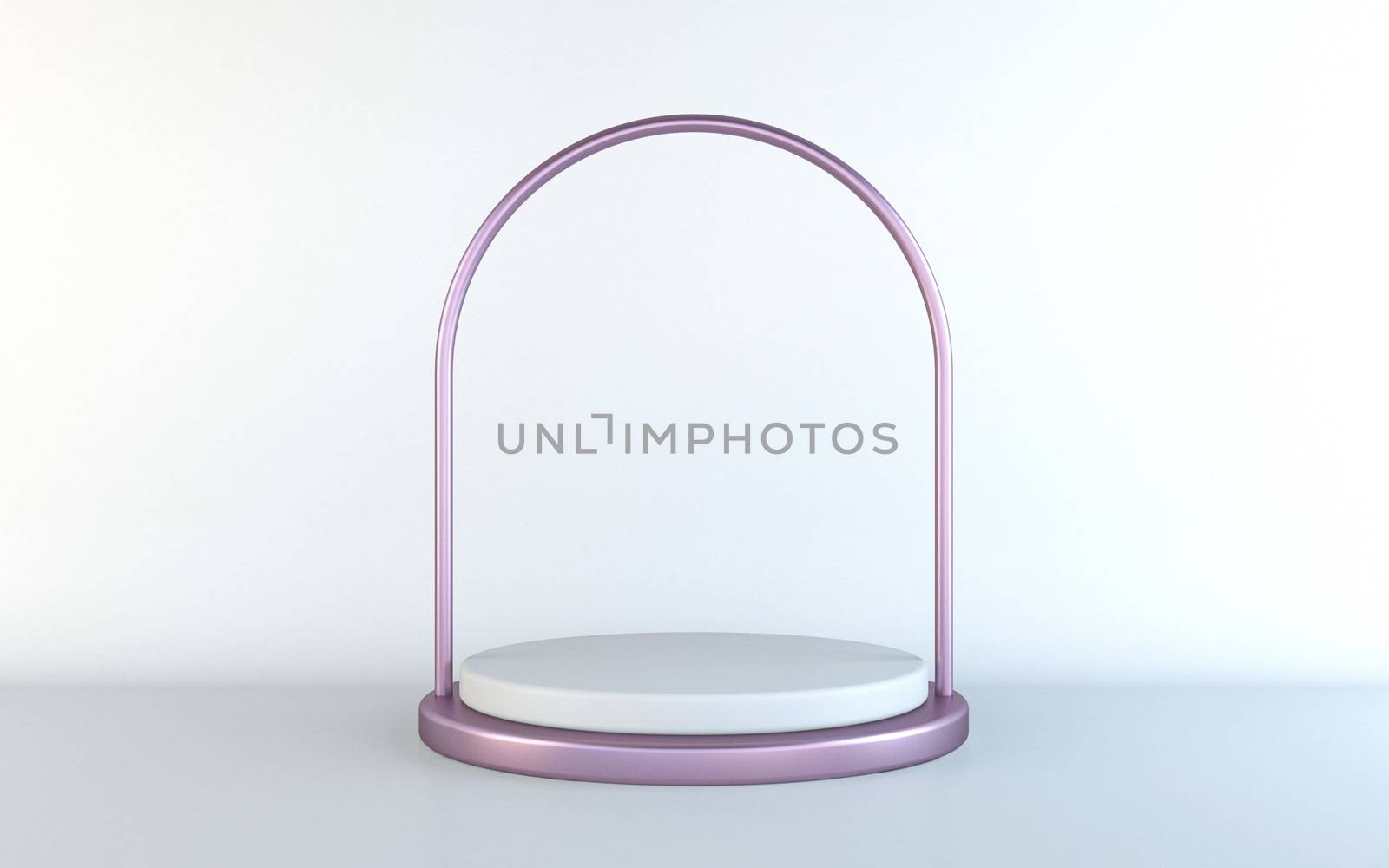 Minimal podium abstract shape 3D render illustration
