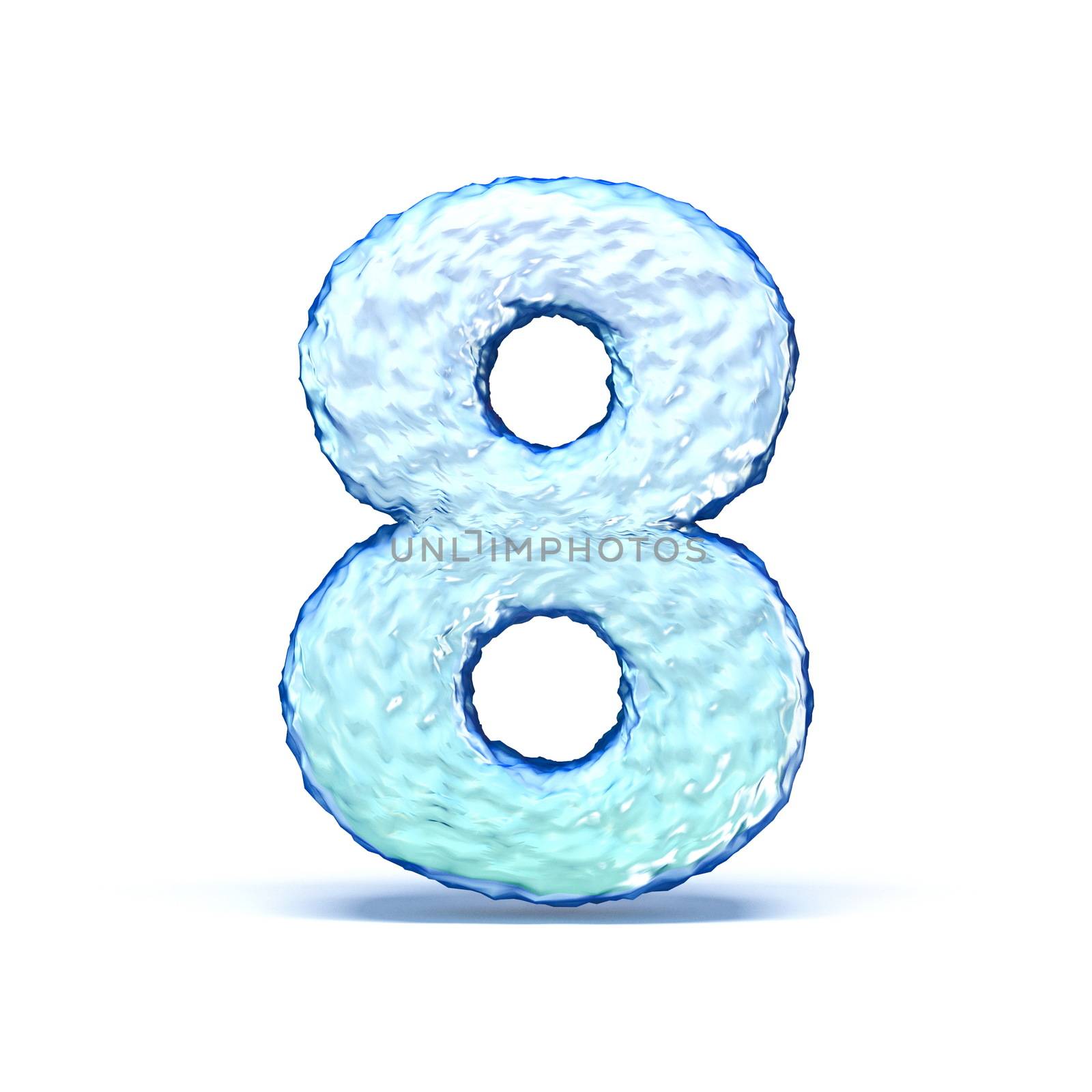 Ice crystal font Number 8 EIGHT 3D by djmilic