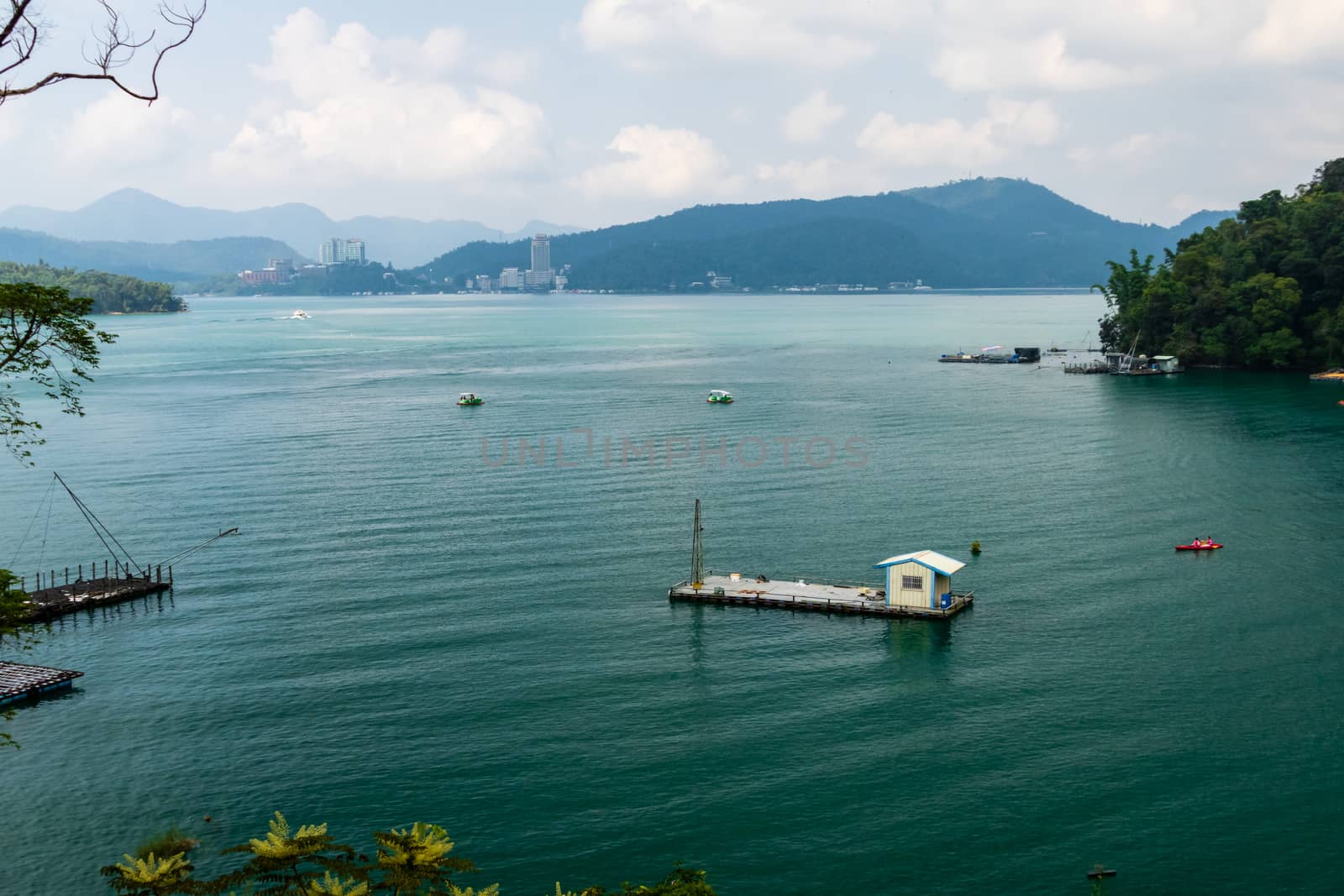 Overhead shot of Sun Moon Lake, Taiwan