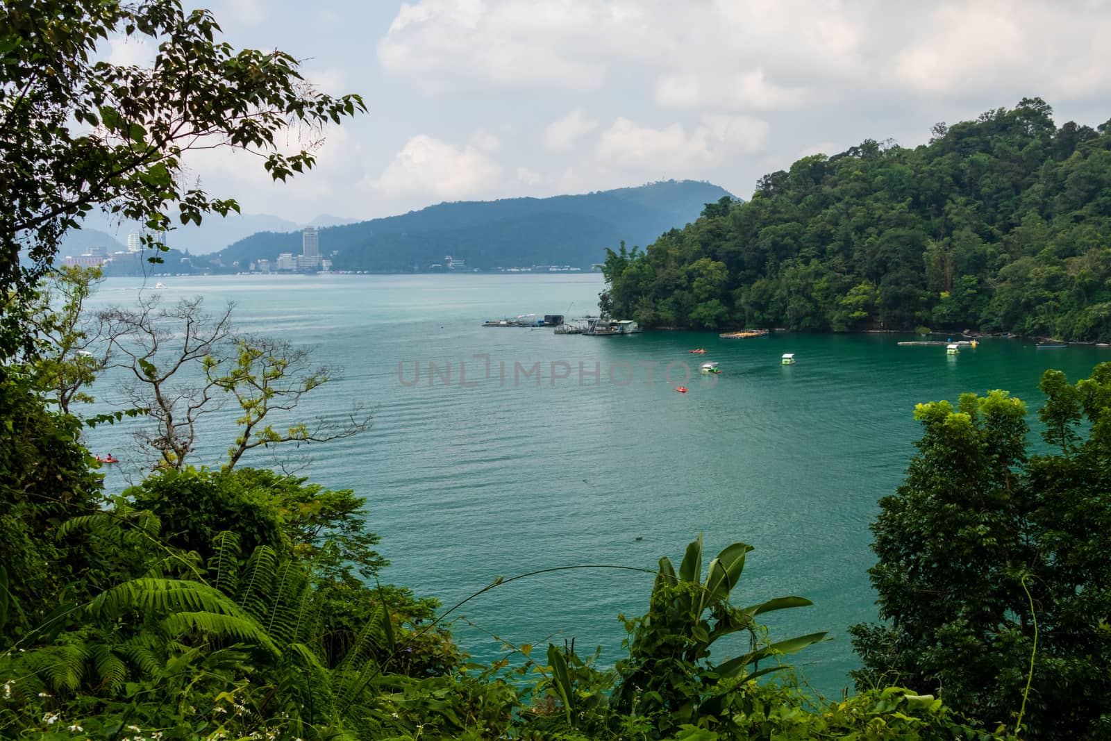 Overhead shot of Sun Moon Lake, Taiwan