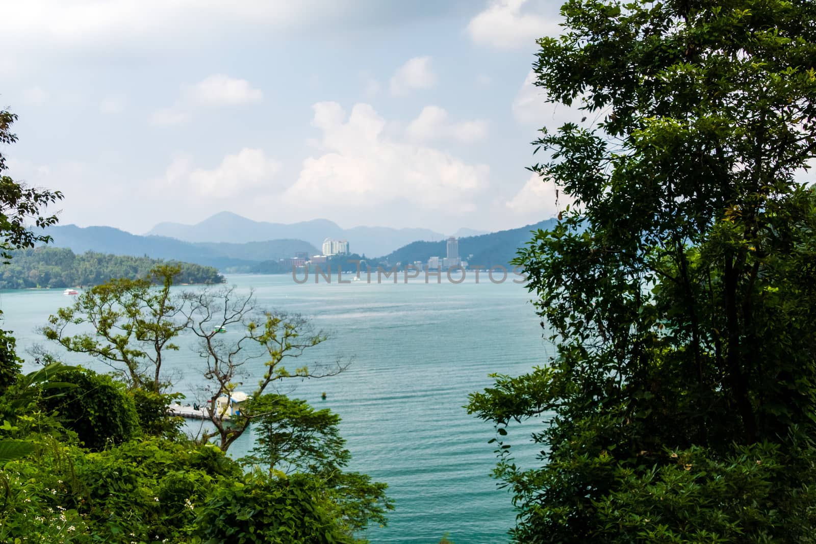 Overhead shot of Sun Moon Lake, Taiwan