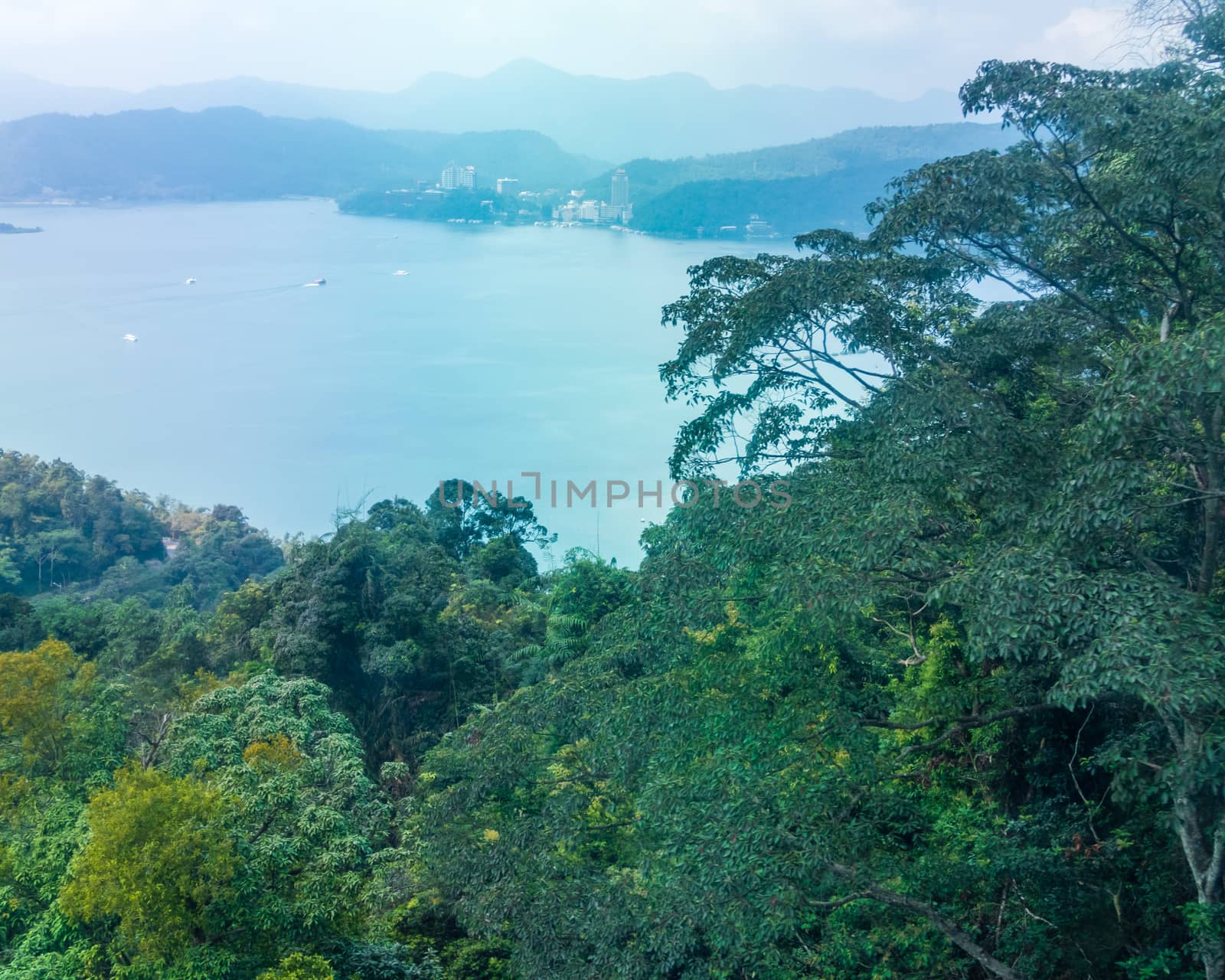 Overhead shot of Sun Moon Lake, Taiwan