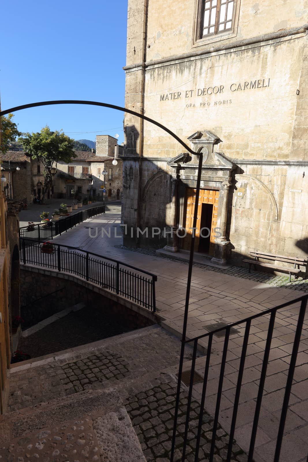 Scanno, Italy - 12 October 2019: The site of the famous photograph by Henri Cartier-Bresson