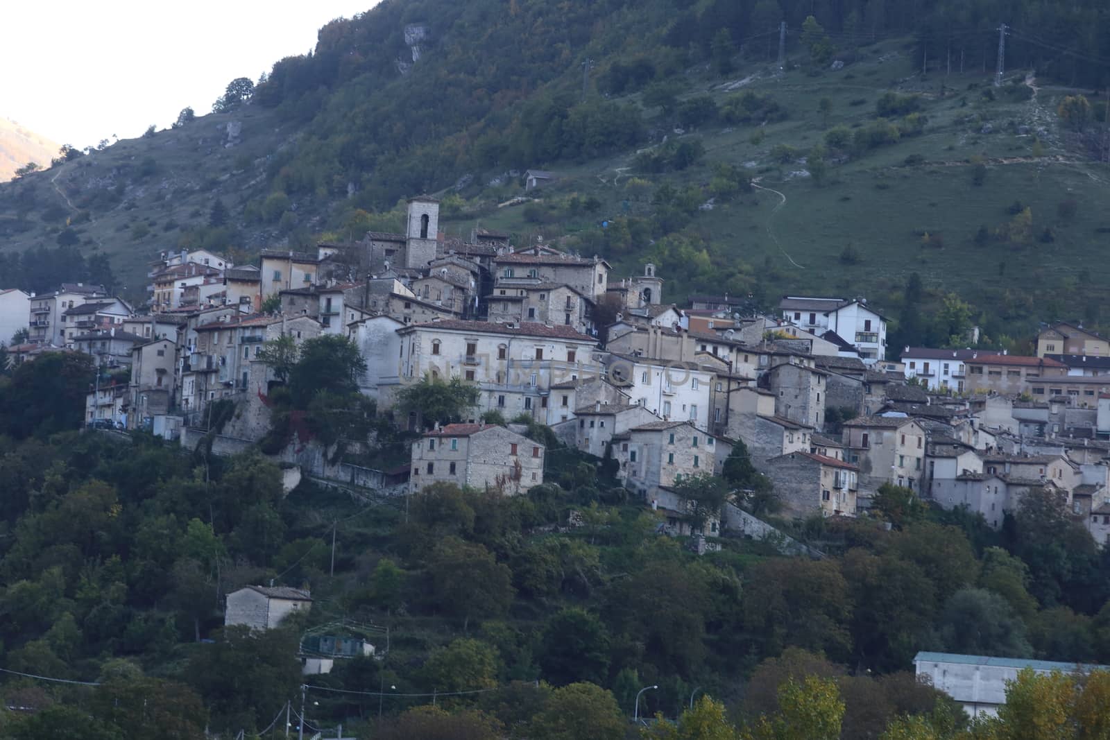 Scanno, Italy - 12 October 2019: The Abruzzese town of Scanno