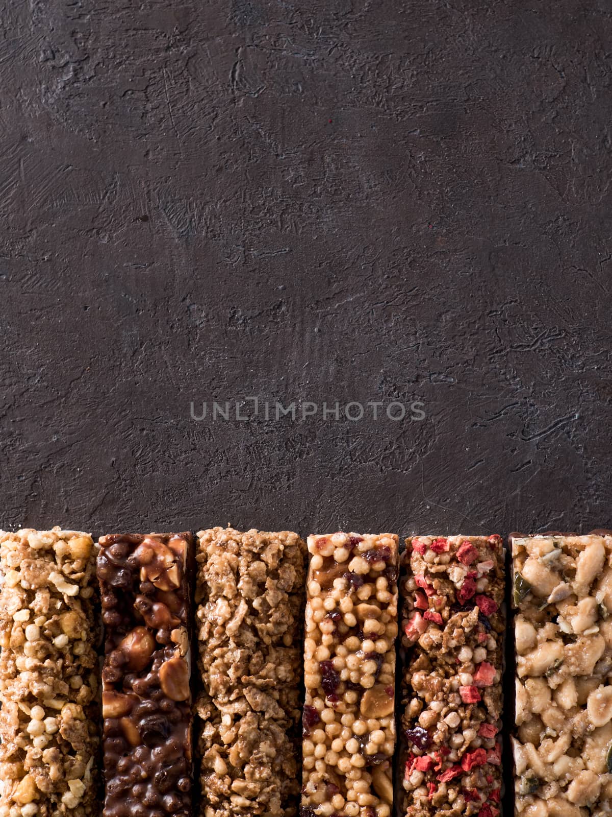 Set of different granola bars by fascinadora