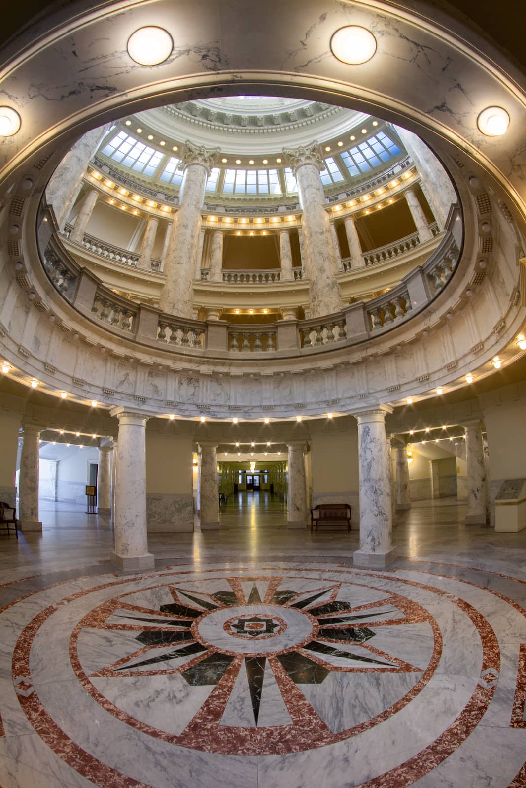 Inside the public Idaho state Capital building