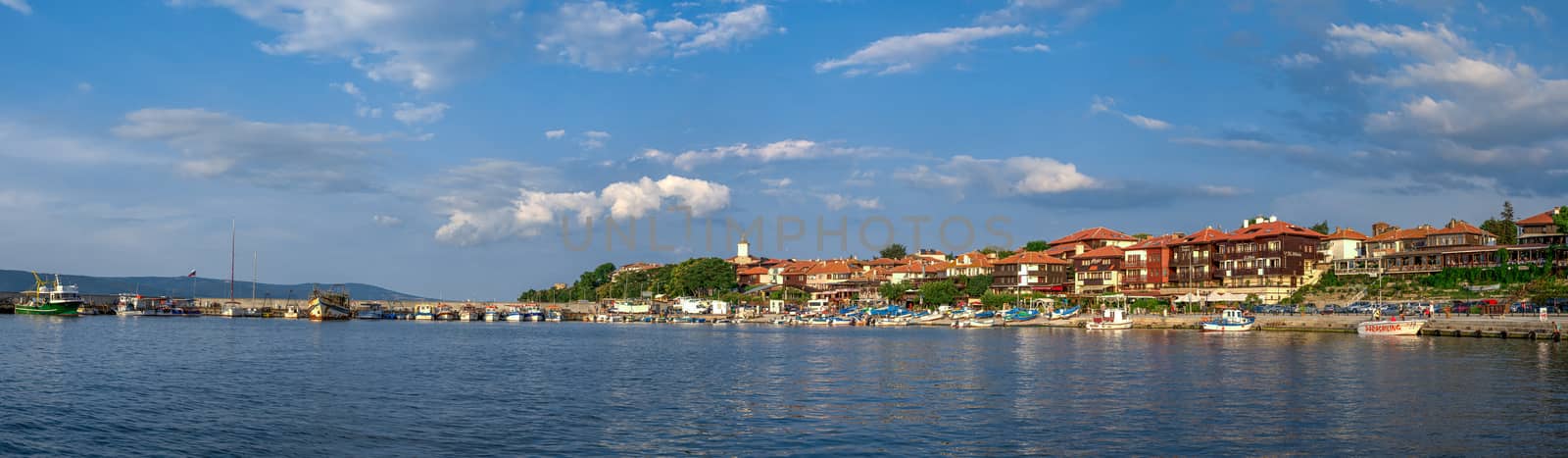 Nesebar, Bulgaria – 07.09.2019. Yacht and pleasure boat parking in Nesebar, Bulgaria, on a sunny summer day