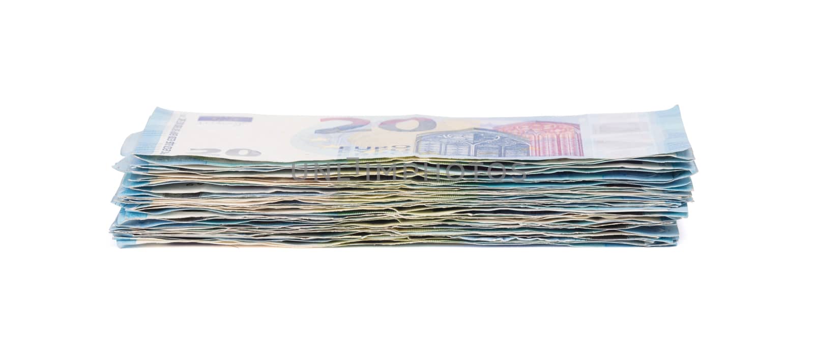 Stack of euro banknotes by michaklootwijk