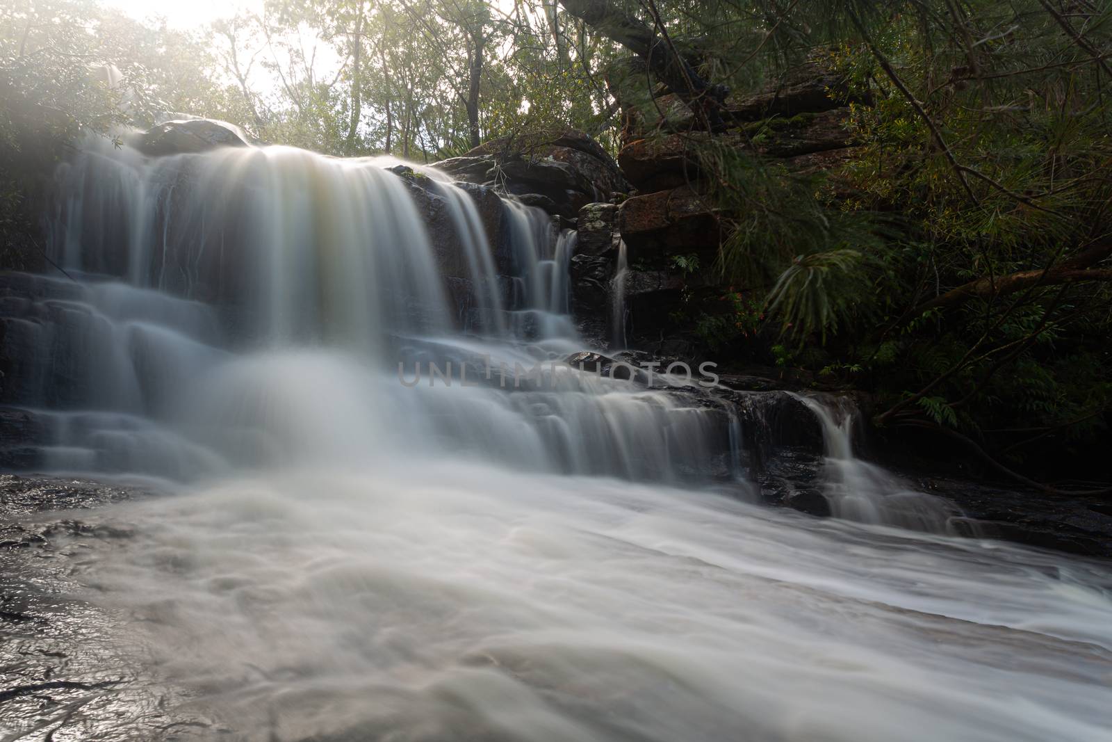 Upper Kellys Falls in full flowing cascades by lovleah
