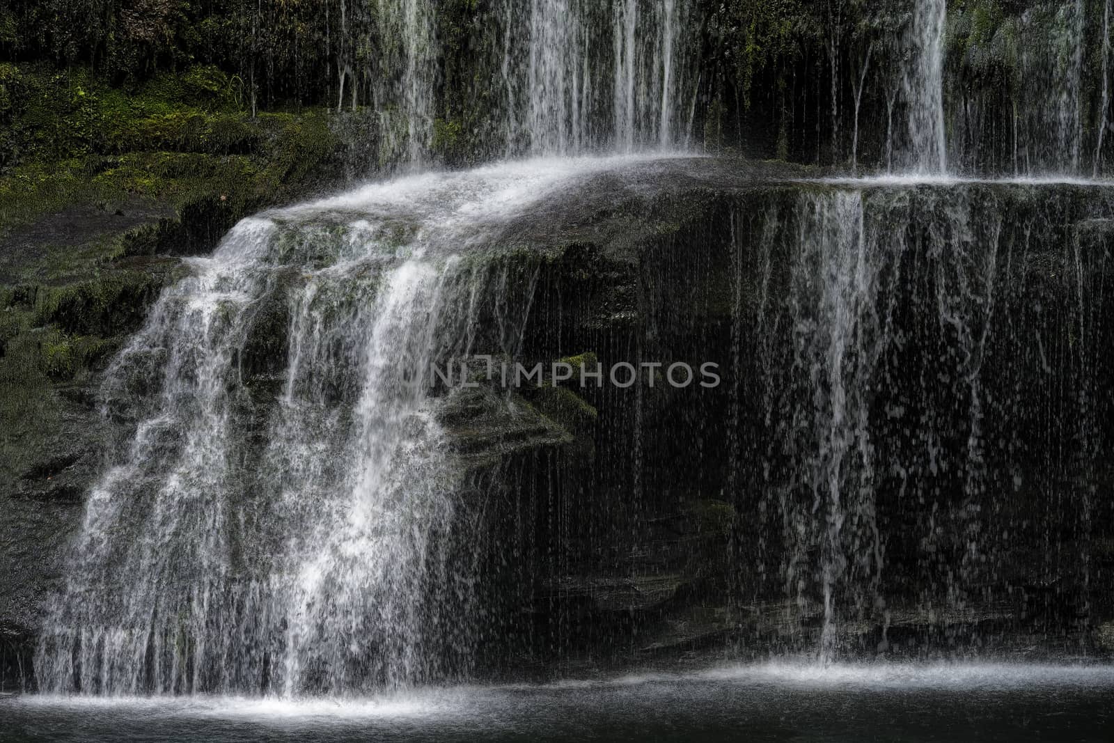 Sgwd yr Pannwr waterfall in summer,Brecon Beacons National Park,Wales.