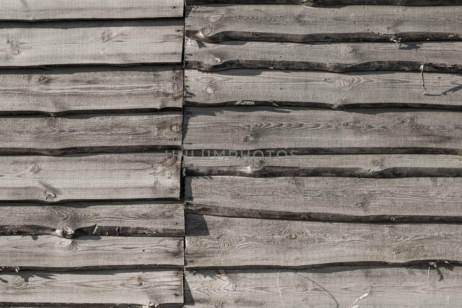 Old gray wood plank background. Wall floor or fence exterior design. Natural wooden material backdrop