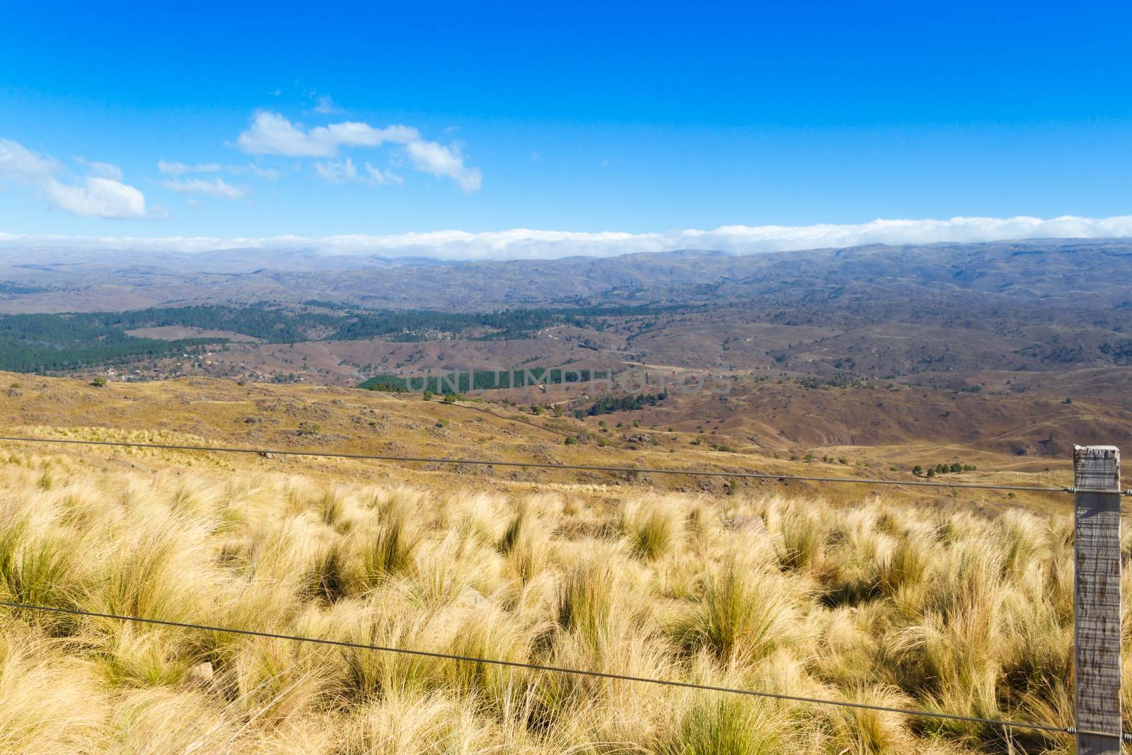 landscape of mountains in Cordoba Argentina in autumn