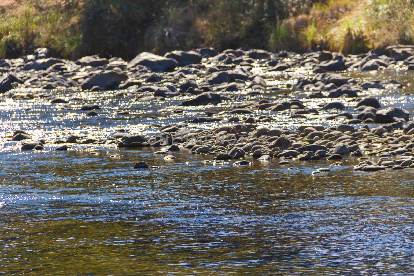 concept of peace and calm in the landscape with stones and water