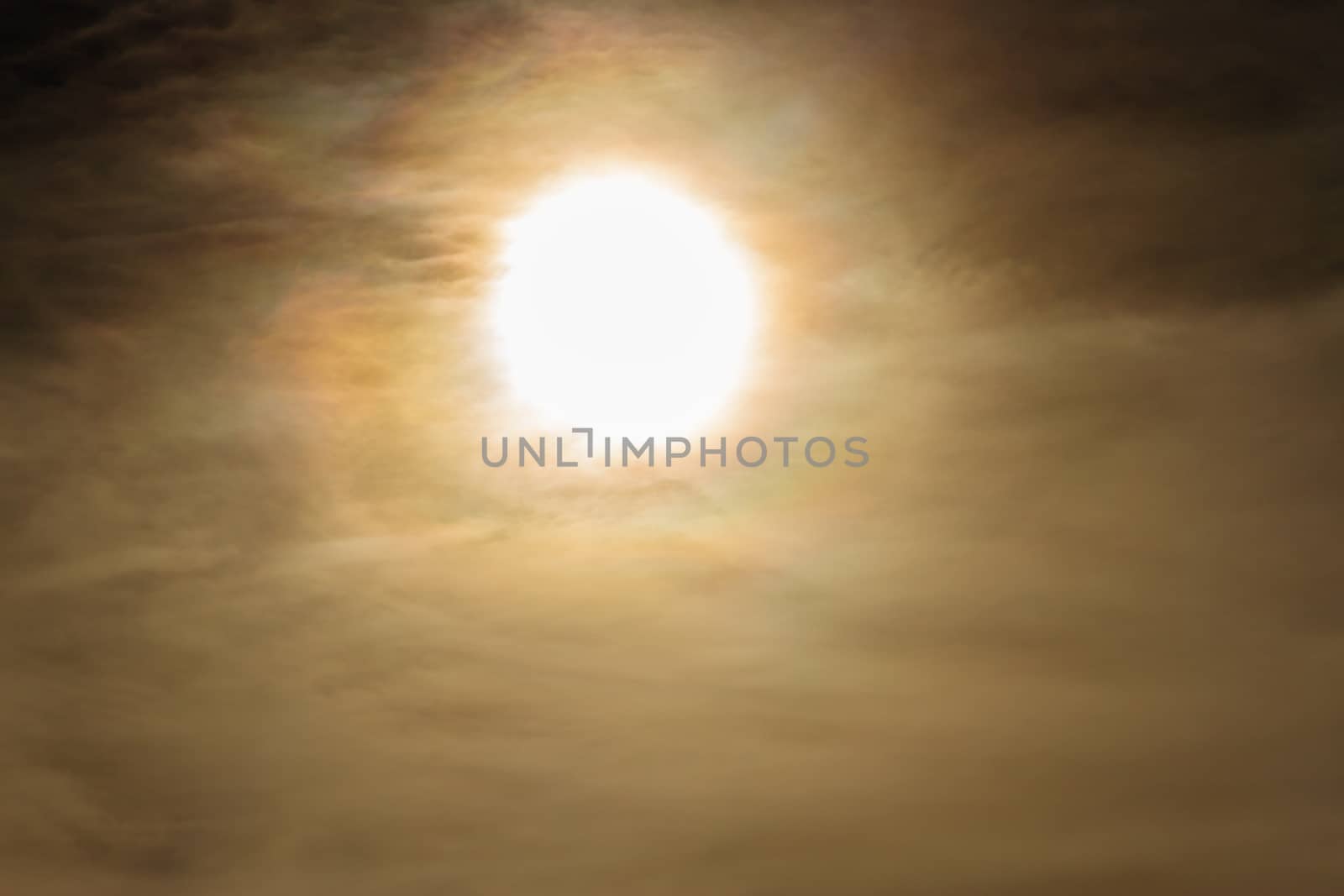 landscape of sky with sunlight among the clouds