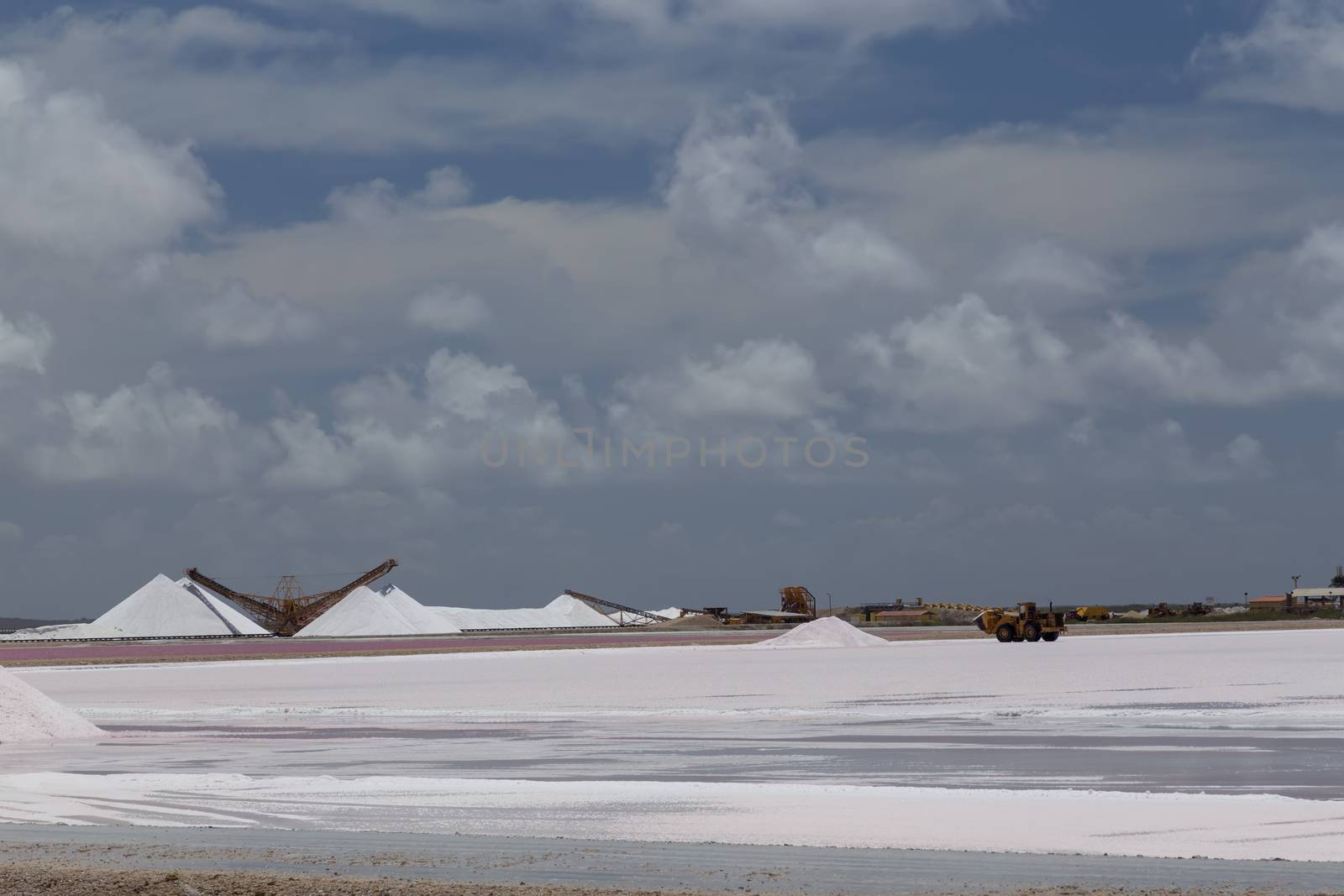 caribbean salt lake mining work Bonaire island Netherlandes Antilles