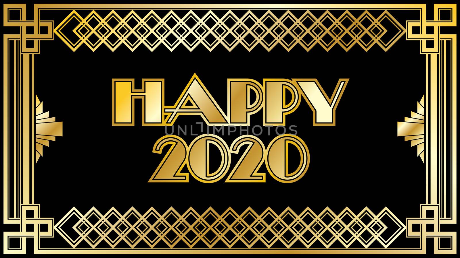 2020 New years Countdown clock changing numeral with festive bac by illstudio
