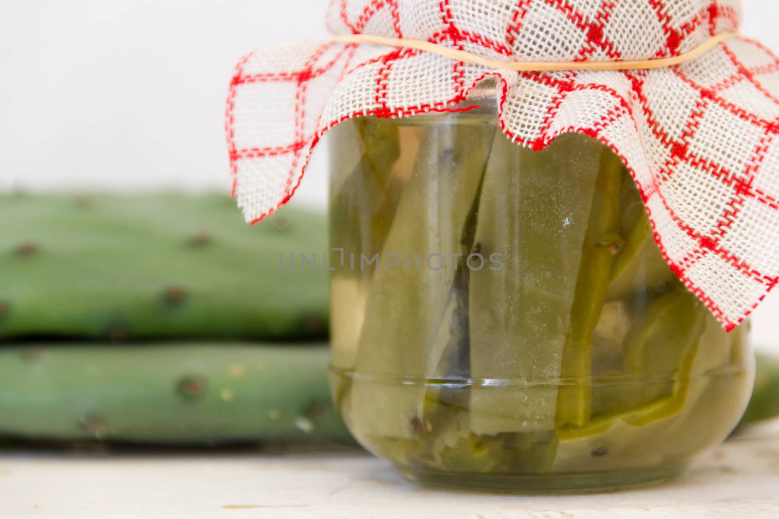 artisanal preparation of healthy food with prickly pear cactus