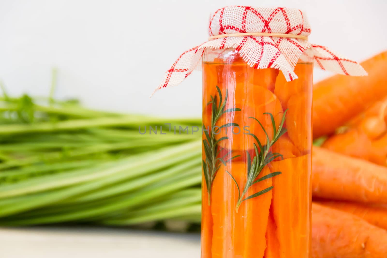 artisan preparation of pickling fresh organic carrots