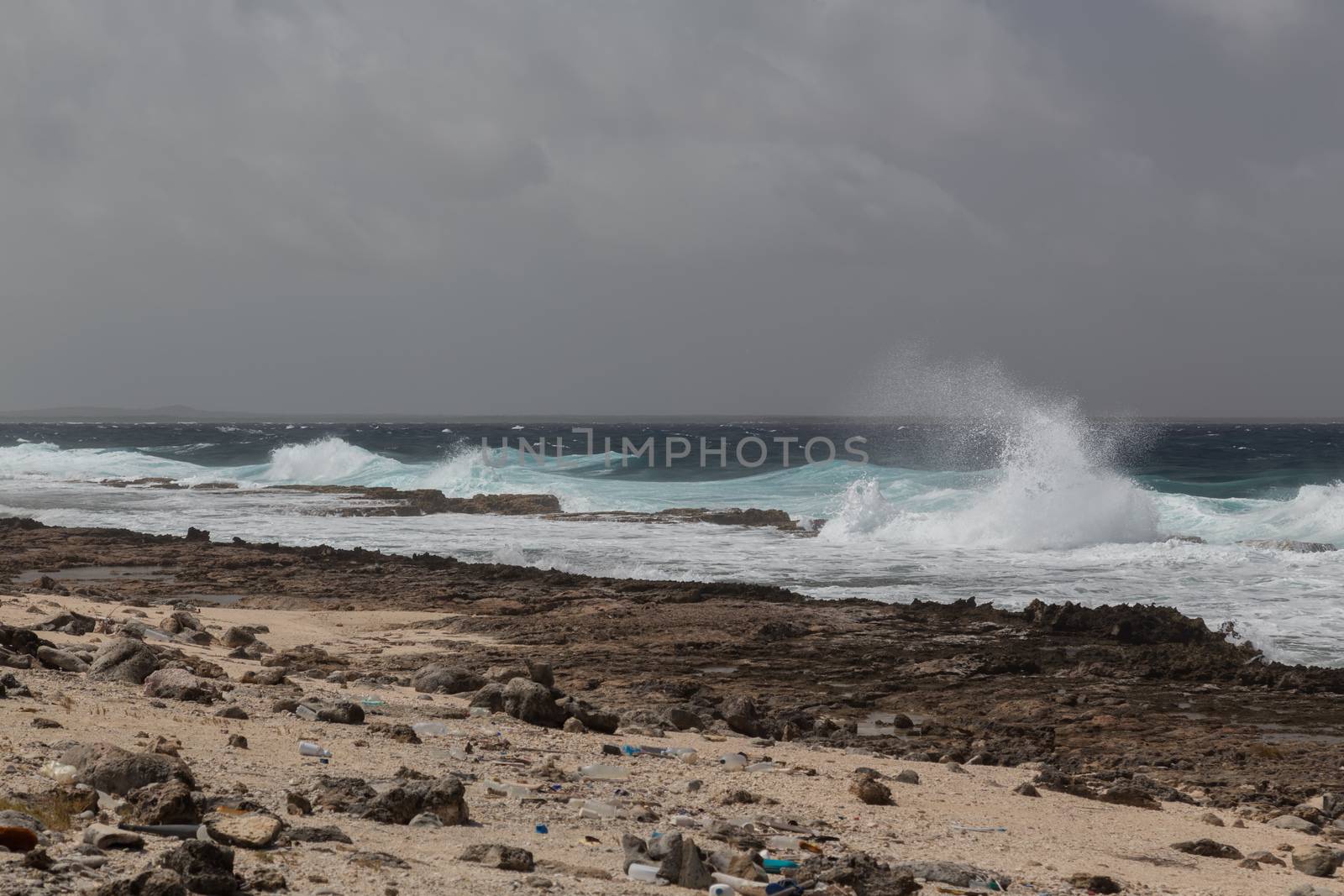 sea beach coast tropical Bonaire island Caribbean sea