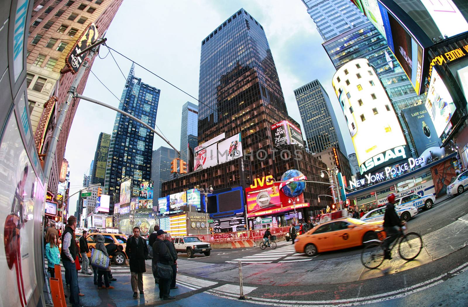 New York, NY, USA - October 09, 2012: Times Square, featured with Broadway Theaters and huge number of LED signs, is a symbol of New York City and the United States, October 12, 2012 in Manhattan, New York City