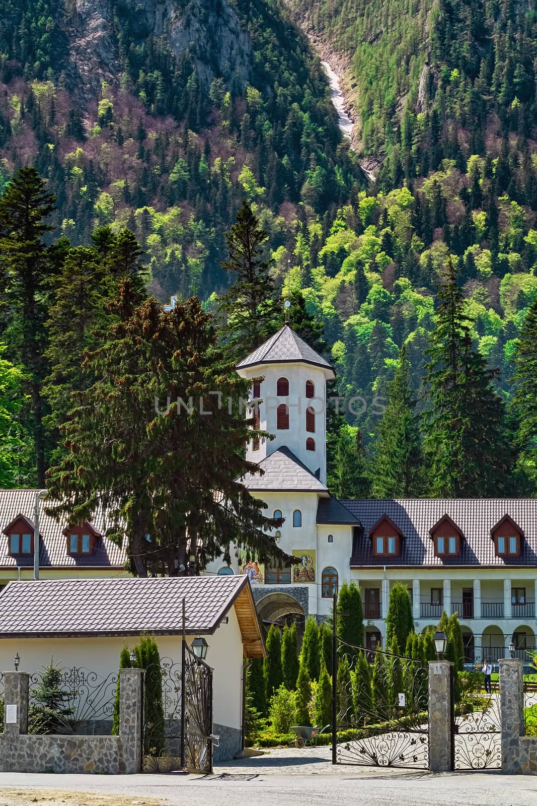 Orthodox Monastery at the foot of the massif Caraiman