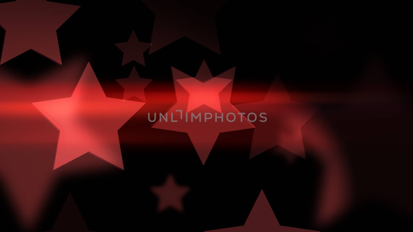 Exiting 2d illustration of film bokeh with retro stars shaped on the black background. Suitable for holiday