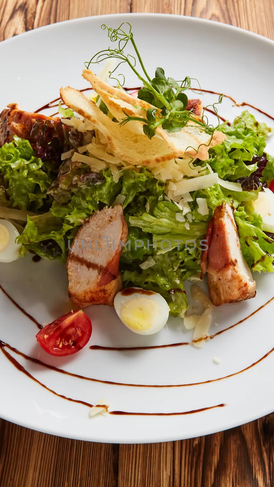 Chicken Salad. Chicken Caesar Salad. Caesar Salad with grilled c by sarymsakov
