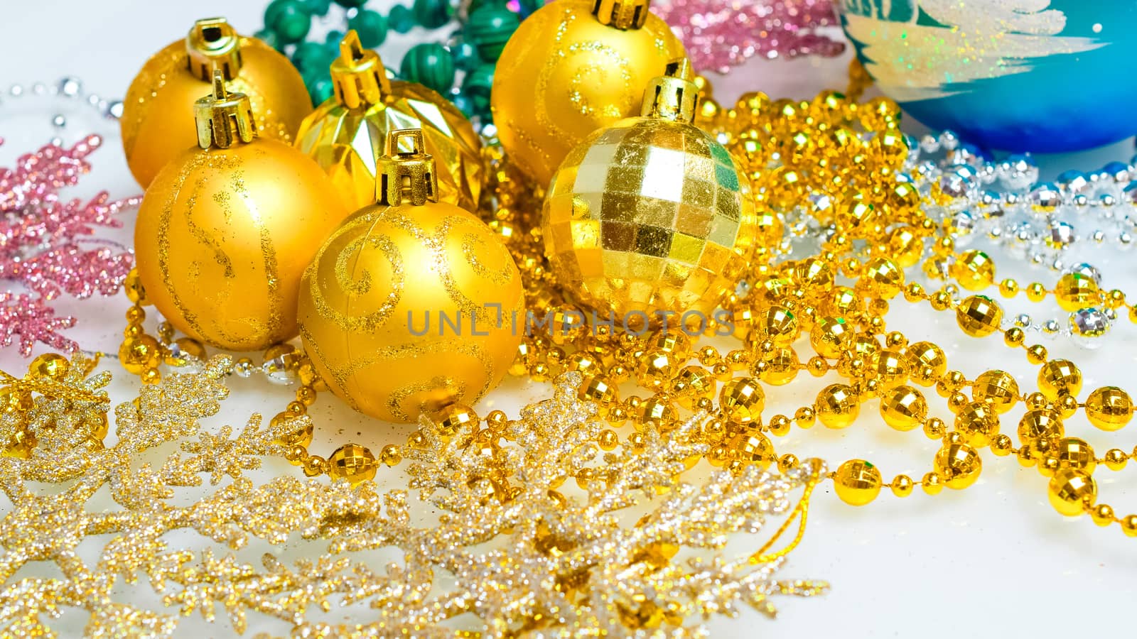 bright colored balls-decoration for Christmas tree